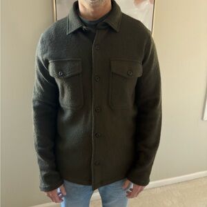 Banana Republic Dark Green Wool Shirt Jacket